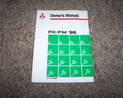1996 Mitsubishi Fuso FK Owner's Manual