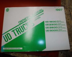 1997 UD Trucks UD2300 Models Operator's Manual