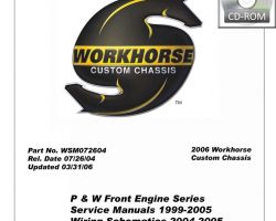 2000 Workhorse W Series Motorhome Chassis Service Manual CD