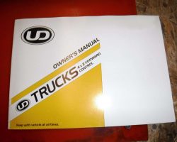 1999 UD Trucks UD3300 Models Operator's Manual