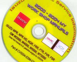 2002 Isuzu FVR Truck Service Manual CD