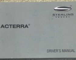2009 Sterling Acterra Truck Operator's Manual