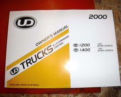 2000 UD Trucks UD1400 Models Operator's Manual