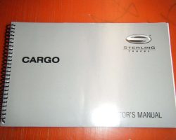 2001 Sterling Cargo Truck Operator's Manual