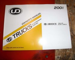 2001 UD Trucks UD1800CS Models Operator's Manual
