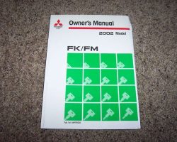 2002 Mitsubishi Fuso FK Owner's Manual