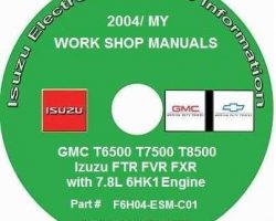 2004 GMC T7500 T-Series Truck Service Manual CD