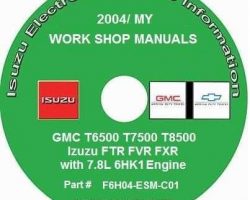 2004 Isuzu FTR Truck 7.8L Diesel Service Manual CD
