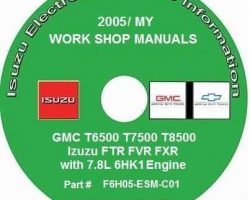 2005 Isuzu FTR Truck 7.8L Diesel Service Manual CD
