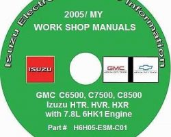 2005 Isuzu HXR Truck Service Manual CD