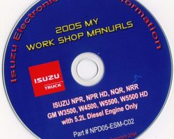 2005 Isuzu NRR Truck Service Manual CD