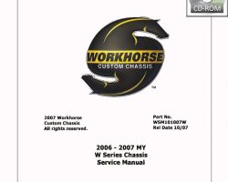 2007 Workhorse W Series Motorhome Chassis Service Manual CD