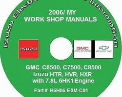 2006 Isuzu HXR Truck Service Manual CD