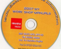2007 Isuzu NPR Truck 6.0L Gas Engine Service Manual CD