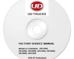 2009 UD Trucks UD1800 Models Service Manual CD