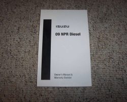 2009 Isuzu NPR Truck Diesel Engine Owner's Manual