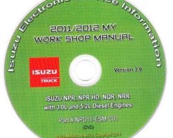 2012 Isuzu NPR Truck 3.0L & 5.2L Diesel Engines Service Manual CD