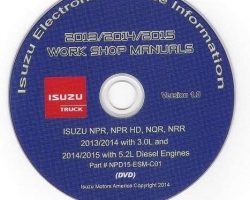 2015 Isuzu NPR Truck 5.2L Diesel Engine Service Manual CD