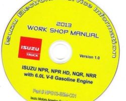 2013 Isuzu NRR Truck 6.0L Gas Engine Service Manual CD