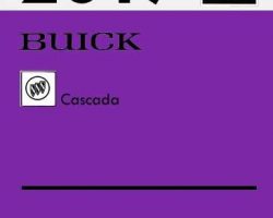 2017 Buick Cascada Service Manual