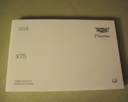 2018 Cadillac XT5 Owner Operator User Guide Manual