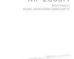 Massey Ferguson 2899C00601 Operator Manual - 2604H / 2605H / 2606H / 2607H Tractor