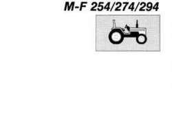 Massey Ferguson 154 174 194 S-F-V & 254 274 294 Tractors Service Manual