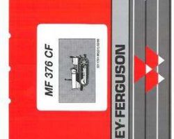 Massey Ferguson 3311791M3 Parts Book - 376 CF Crawler