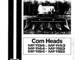 Massey Ferguson 3316290M2 Operator Manual - 1100 Series Corn Head (Brazil production)