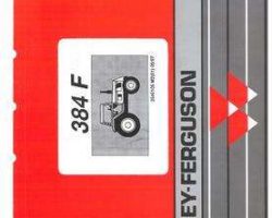 Massey Ferguson 3540105M2 Parts Book - 384F Tractor (cab, eff sn D03066)