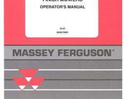 Massey Ferguson 3643675M91 Operator Manual - 1700 / 1751 / 1760 / 1761 Finishing Mower