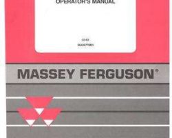 Massey Ferguson 3643677M91 Operator Manual - 2005 / 2006 Rotary Cutter