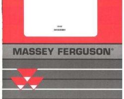 Massey Ferguson 3643685M91 Operator Manual - 800 Series Rear Blade