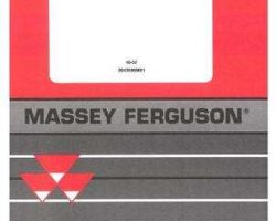 Massey Ferguson 3643688M91 Operator Manual - 900 Post Hole Digger