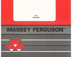 Massey Ferguson 3643701M91 Parts Book - 800 Series Rear Blade