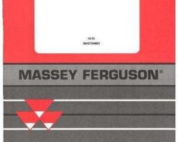 Massey Ferguson 3643704M91 Parts Book - 900 Post Hole Digger