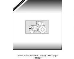 Massey Ferguson 3906204M10 Parts Book - 3625 / 3635 / 3645 Tractor (tier 3, eff T14027)