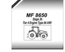 Massey Ferguson 3906318M5 Parts Book - 8650 Stage 3b Tier 4 Engine Type 84 AWI