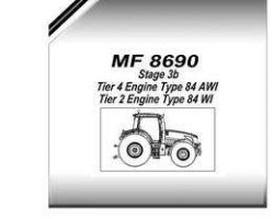 Massey Ferguson 3906322M5 Parts Book - 8690 Stage 3b, Tier 4 Engine Type 84 AWI, Tier 2 Engine Type 84 WI