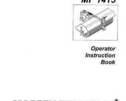 Massey Ferguson 4263318M1 Operator Manual - 1415 Rotary Broom