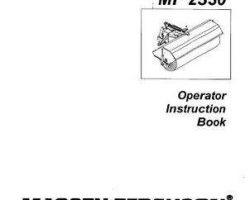 Massey Ferguson 4263489M1 Operator Manual - 2330 Rotary Broom (prior sn RP252001, requires subframe)