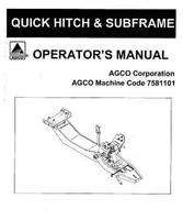 AGCO 4263867M1 Operator Manual - 7581101 Quick Hitch and Subframe