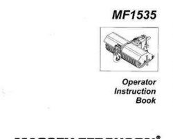 Massey Ferguson 4263889M1 Operator Manual - 1535 Rotary Broom (requires subframe)
