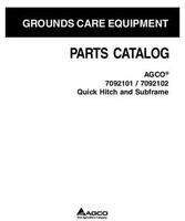 AGCO 4263959M4 Parts Book - 7092101 / 7092102 Quick Hitch and Subframe