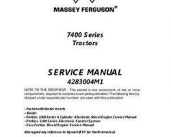 Massey Ferguson 7400 Series Tractors Service Manual Packet