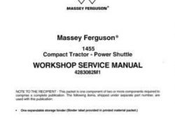 Massey Ferguson 1455 Compact Tractor Service Manual Packet