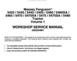 Massey Ferguson 5400 Series Tractor Service Manual Packet