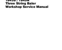 Massey Ferguson 1843N 1843S Three String Baler Service Manual
