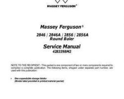 Massey Ferguson 2846 2846A 2856 2856A Round Baler Service Manual Packet