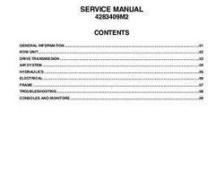 Massey Ferguson 8792 8776 Planter Service Manual Packet